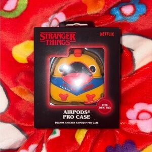 Netflix Stranger Things apple AirPods Pro Case Squawk Chicken Gen 1 &2 BNWT